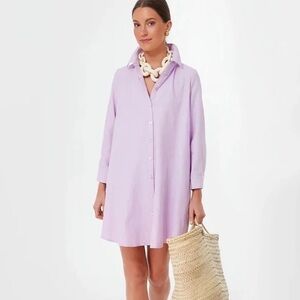 Pomander Place Lavender Button-Front Mini Dress